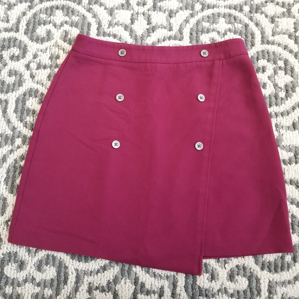 (6) Banana Republic Steampunk Victorian Flare Y2K Art Deco Mini Skirt Festival
